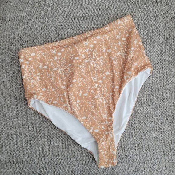 Dippin' Daisy's high rise yellow mustard floral swim bottom Size S - Picture 8 of 8